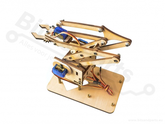 Doe-het-zelf robot arm kit hout 4DOF